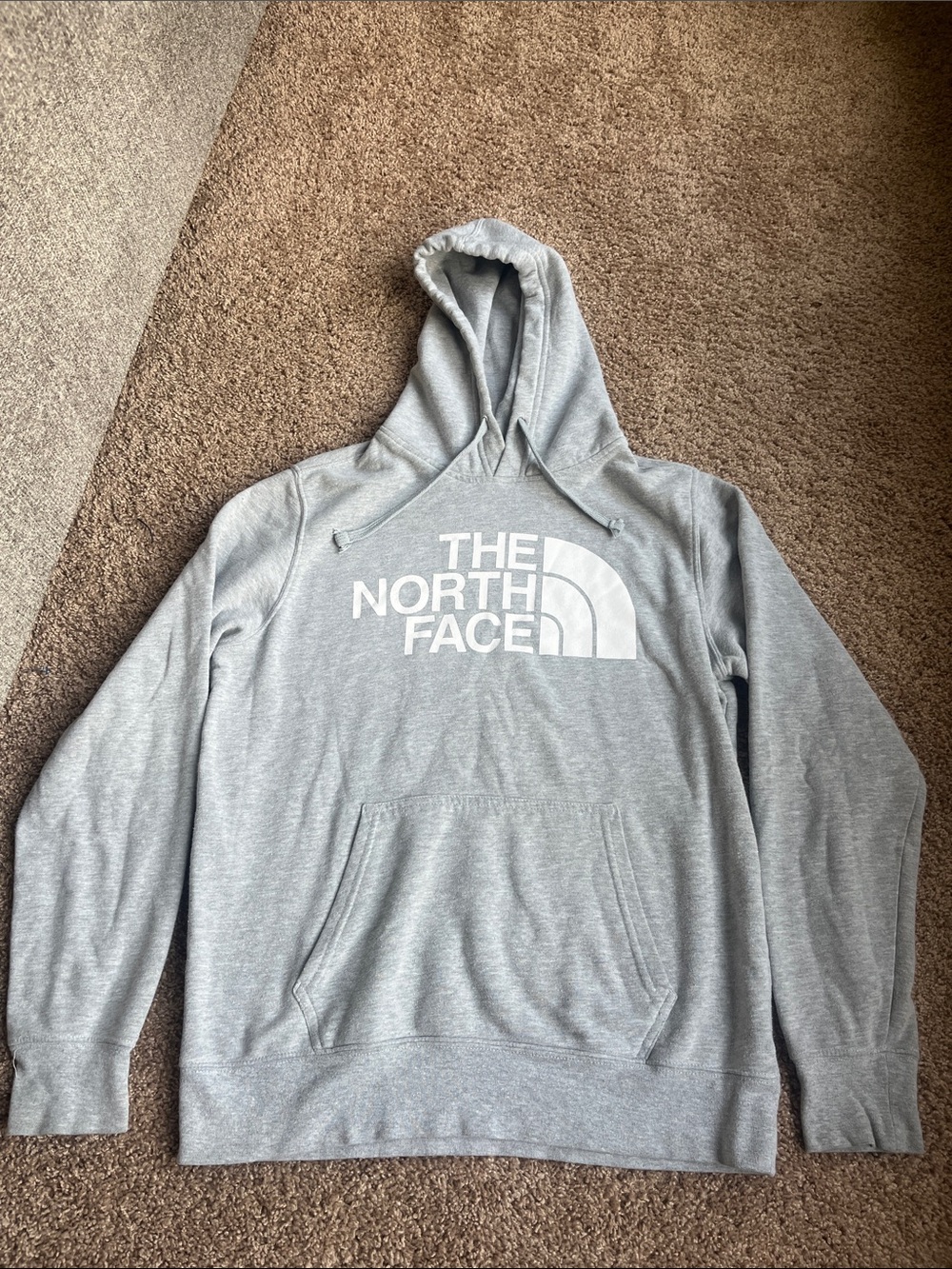 The North Face Men's Light Gray Logo Hoodie
